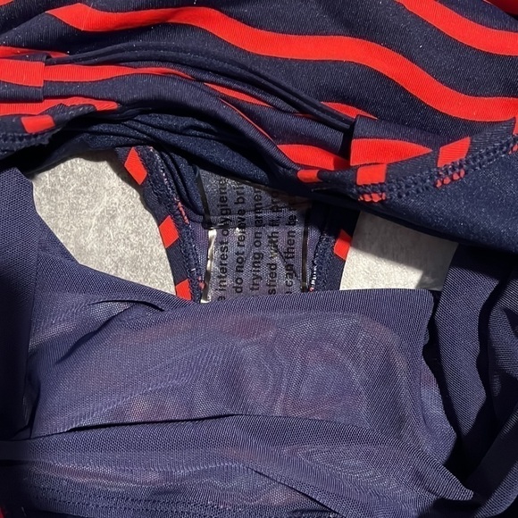 Tommy Bahama Sea Swell V Neck Faux Wrap One Piece Swimsuit, Air Kiss Red size 14 - Picture 5 of 6